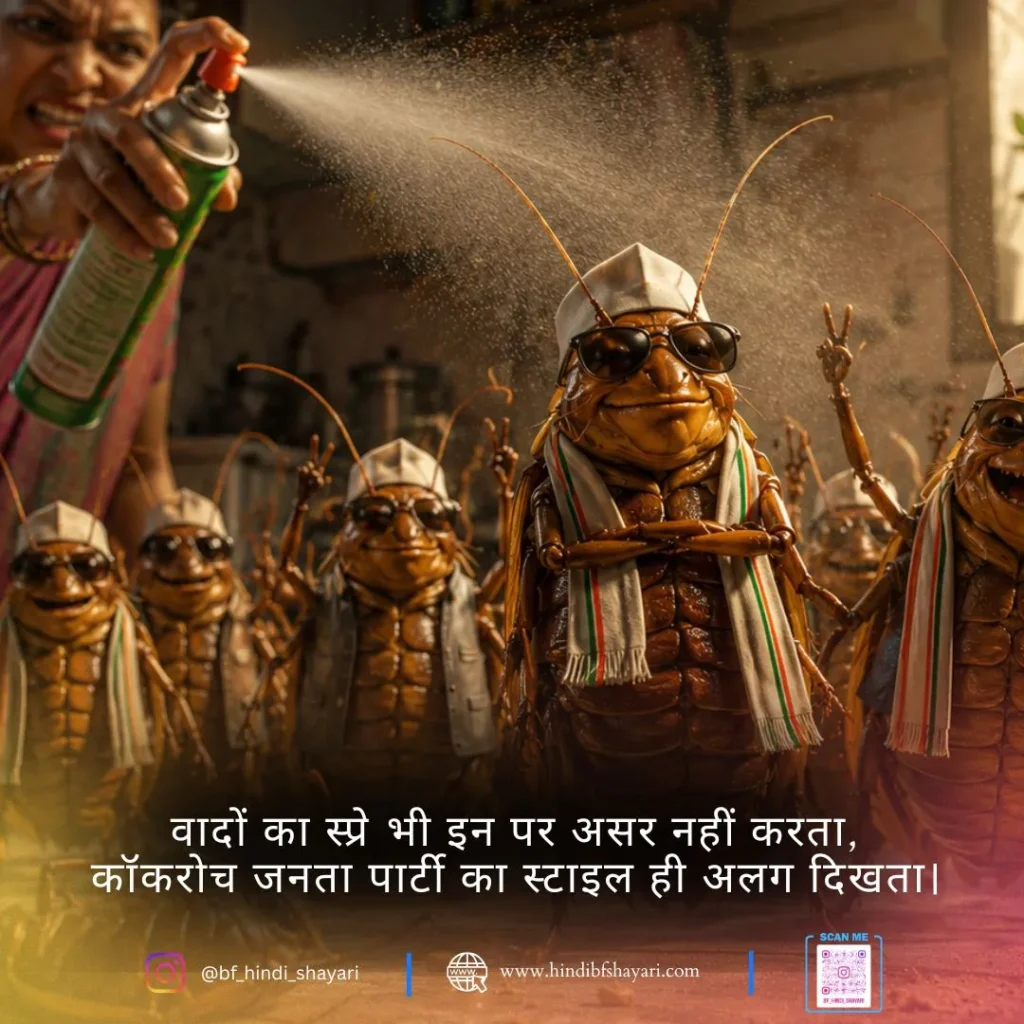 spry Cockroach Janata Party Shayari hindi mein whatsapp status